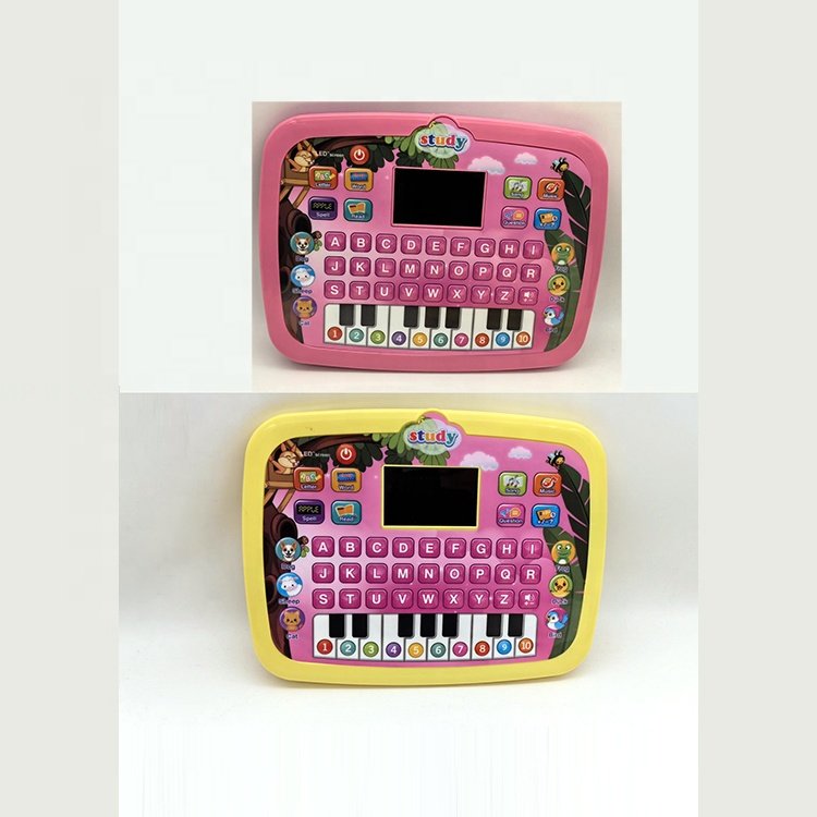 Early education LED screen tablet learning machine toy kids multi-function intelligent learning pad story machine with music