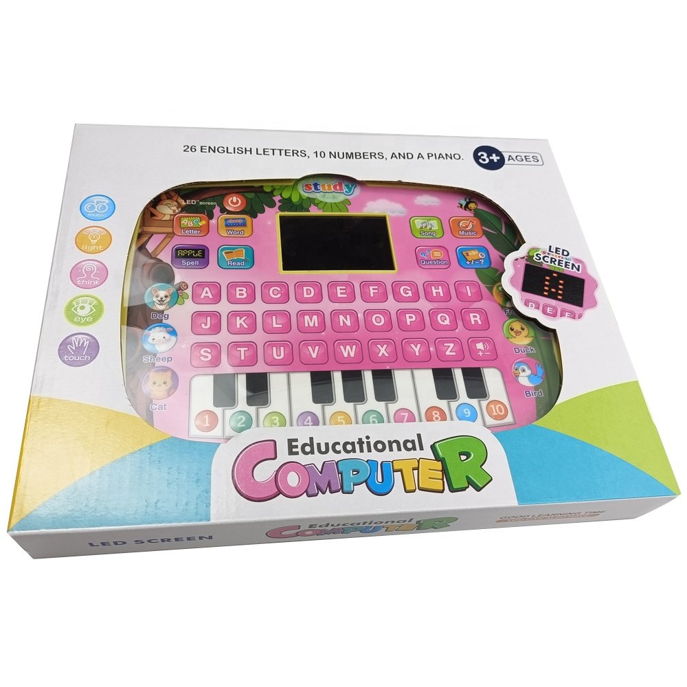 Early education LED screen tablet learning machine toy kids multi-function intelligent learning pad story machine with music
