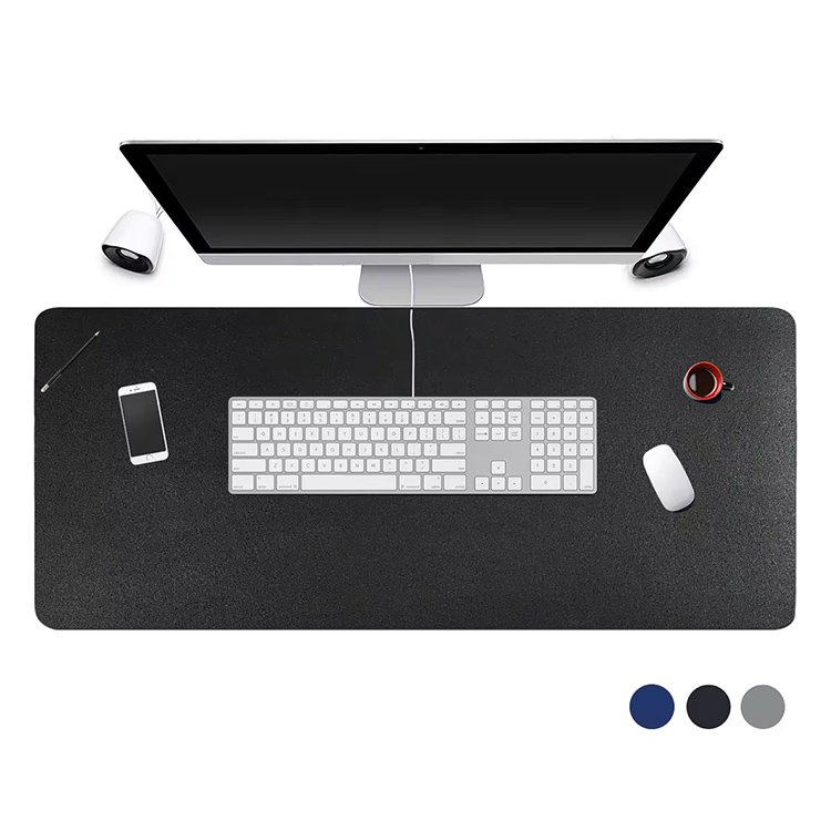 Leather Desk Cover Mat Desk Pad Protector Custom Logo Print Multi-colors Leather Desk Pad Cover Keyboard Cover