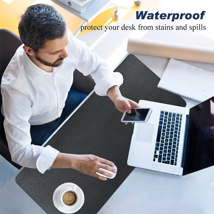 Leather Desk Cover Mat Desk Pad Protector Custom Logo Print Multi-colors Leather Desk Pad Cover Keyboard Cover