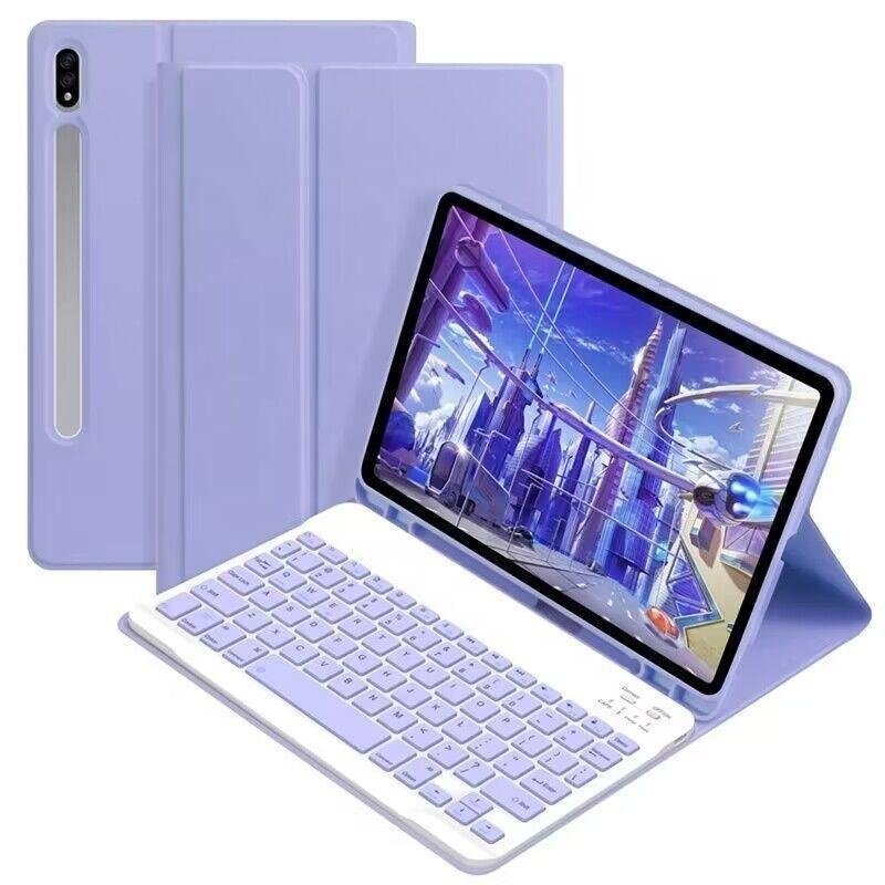 Wireless Backlit Keyboard Case with Soft TPU Leather Cover For 11inch Samsung Galaxy Tab Tablet S9 X710/X716/X718