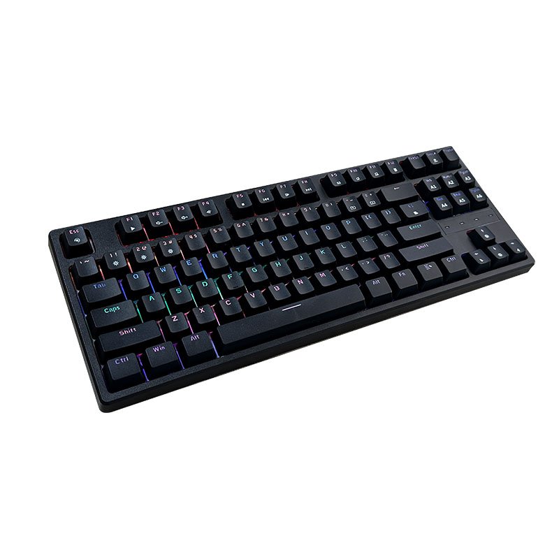 87 Keys Russian Version Wired RGB White Hot Swappable Machinery Keyboard With Custom Switch