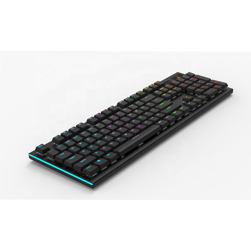 hot sale high quality full size ABS keycaps low profile tri mode RGB mechanical keyboard