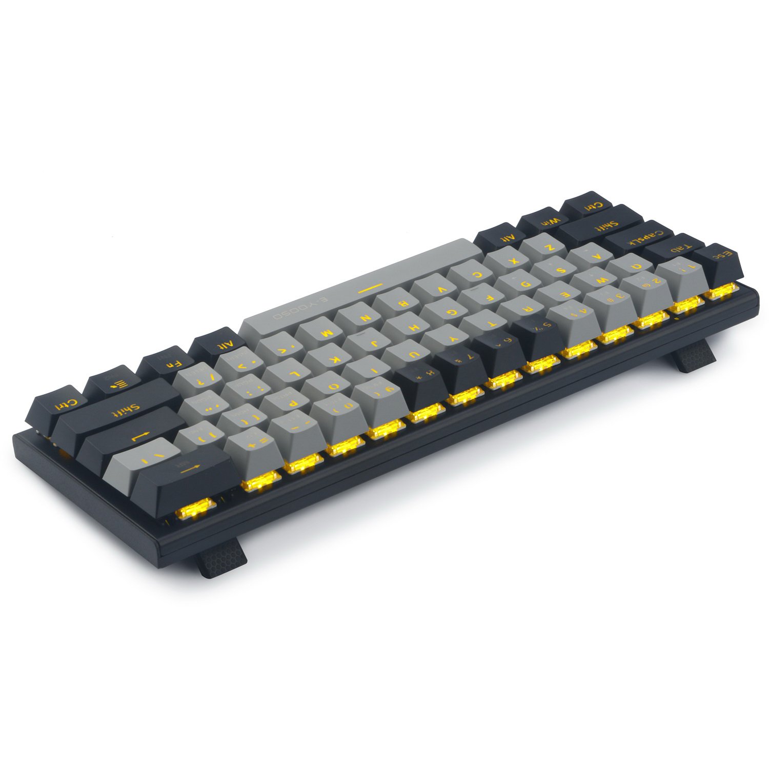 E-YOOSO Z-11 61 Key 60% Mechanical Keyboard Gaming Keyboard Red Switches Solid Color Backlit Small Compact Keyboard for PC
