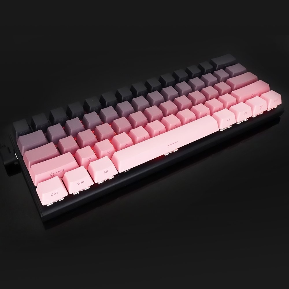 61 Keys Mechanical Gaming Keyboard Gradient side-engraved character keycaps PBT material Hot swappable 61 Keys Gaming Keyboard