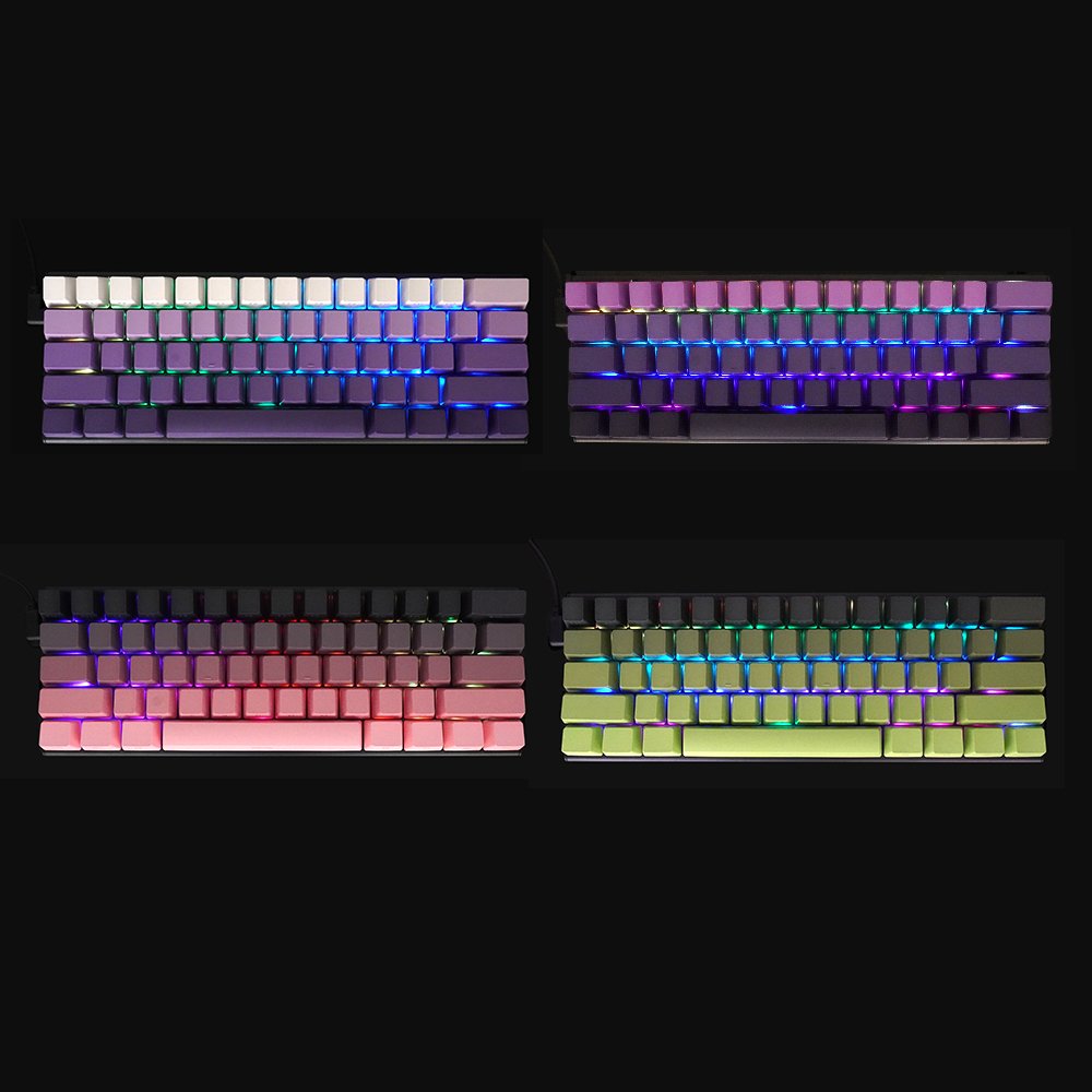 61 Keys Mechanical Gaming Keyboard Gradient side-engraved character keycaps PBT material Hot swappable 61 Keys Gaming Keyboard