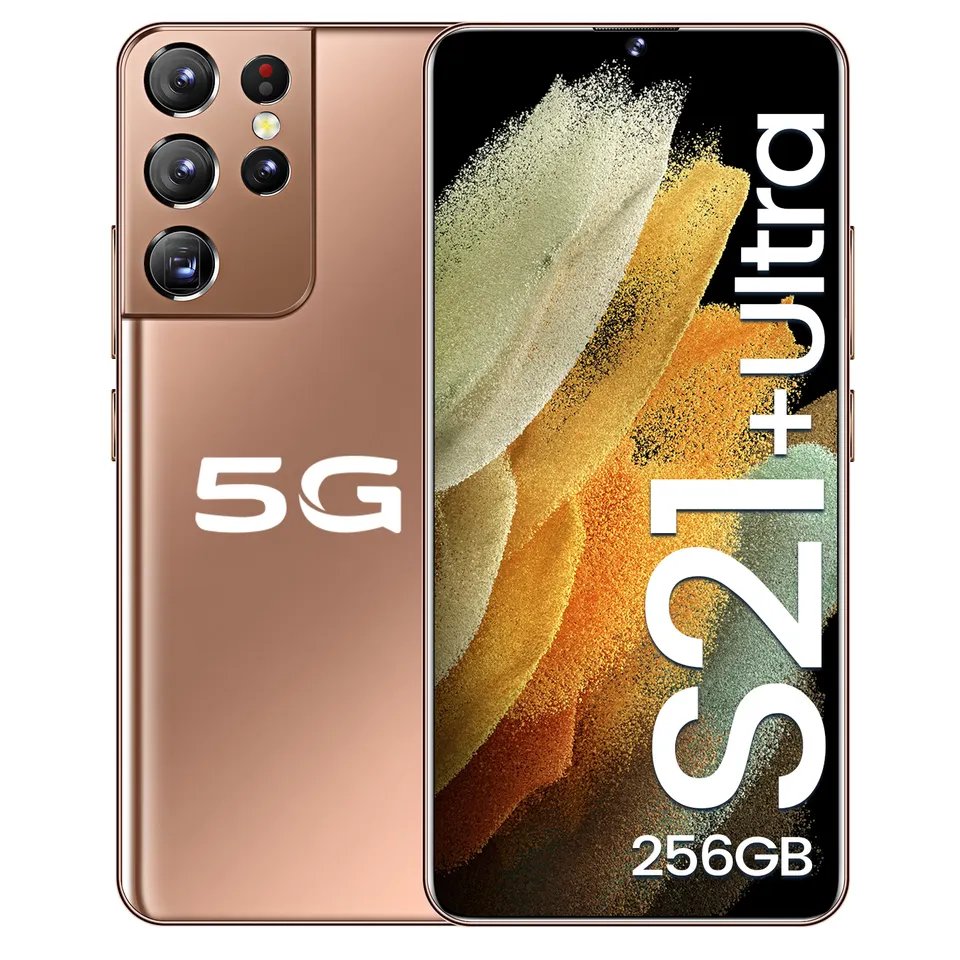 Wholesale S21+ Ultra 5.3 Inch display Unlocked Mobile Phones Dual SIM 16+512GB All Languages Android SmartPhones