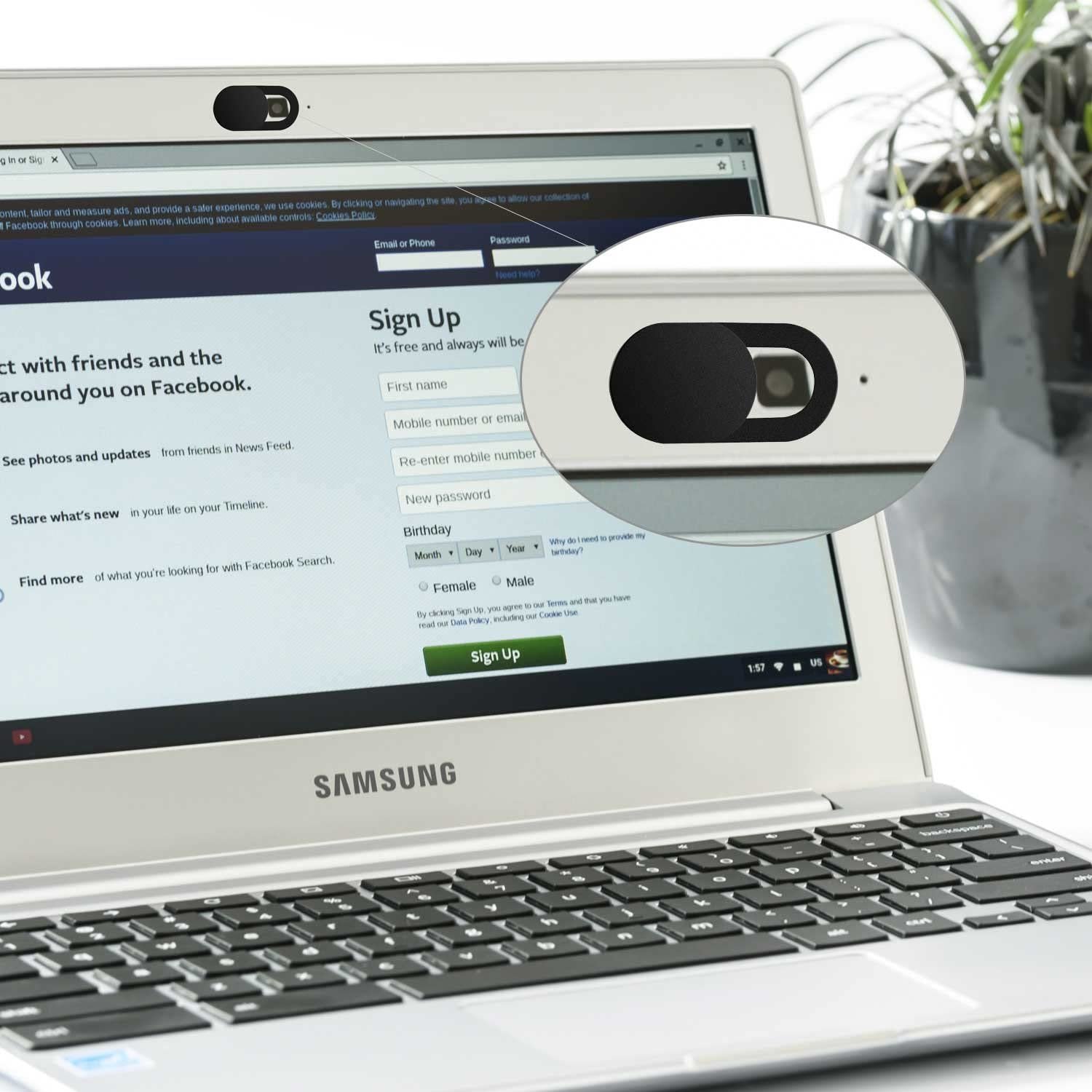 Ultra Thin Webcam Cover Laptop Shutter Magnet Slider Plastic Camera Cover Computer Security Camera Webcam Privacy Cover For Lapt