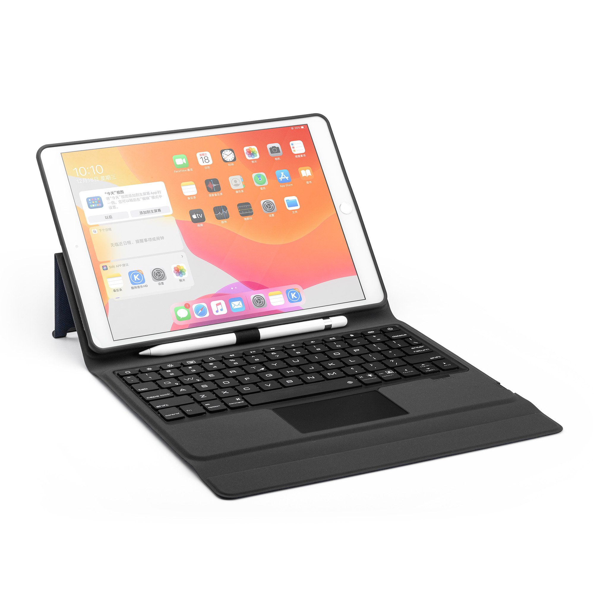 2024 Arabic Keyboard for iPad 10.2inch 10.5 inch Tablet With Multi-Device BT Pairing Smart Trackpad Keyboard Cover Seven Colors