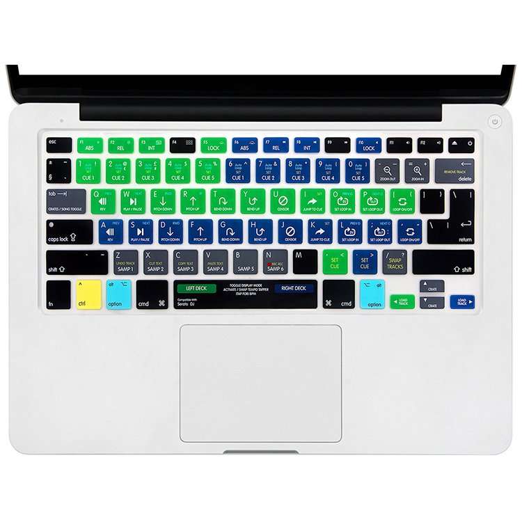BSCI Factory PS Serato DJ VIM Function Hotkey Shortcut keyboard cover Silicone skin for macbook pro 13 15 17 keyboard skin