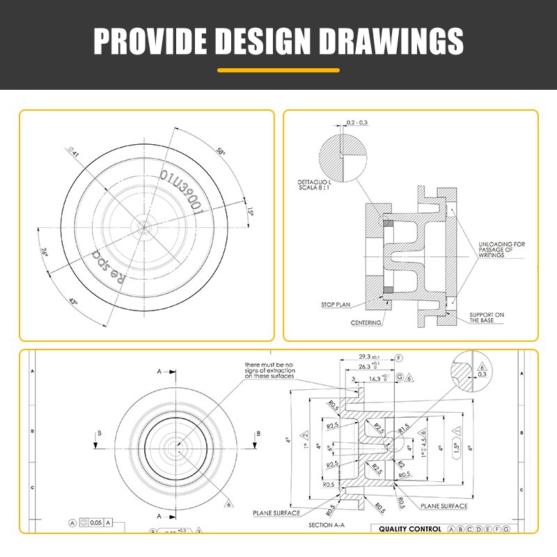 Customized aluminum alloy die-casting products high pressure engine cylinder head cover design drawings