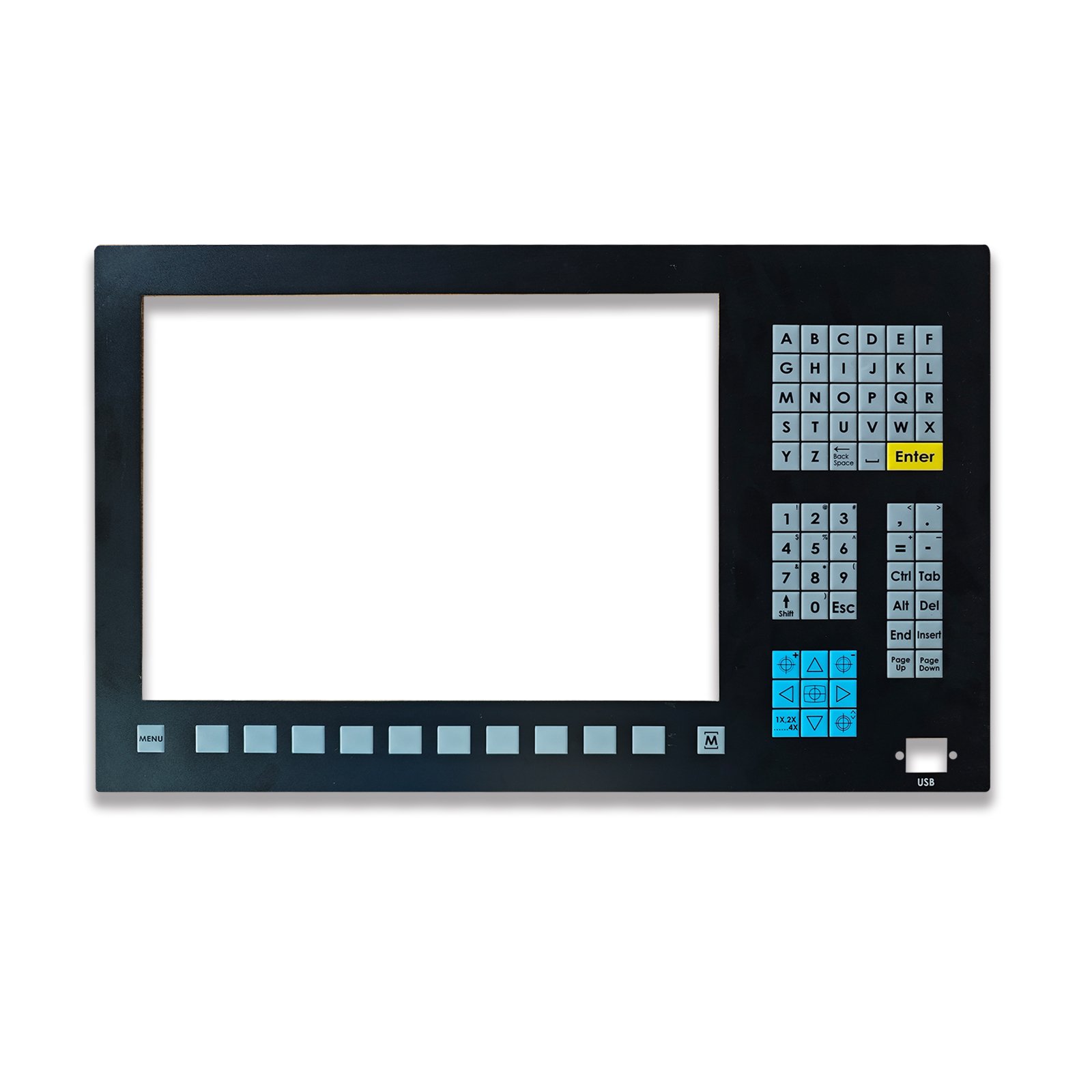 custom PET/PC membrane graphic overlay with lens windows