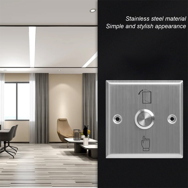 Waterproof Zinc Alloy Access Control Push Button Door Release Exit Button