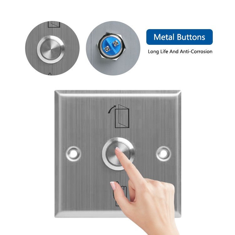 Waterproof Zinc Alloy Access Control Push Button Door Release Exit Button