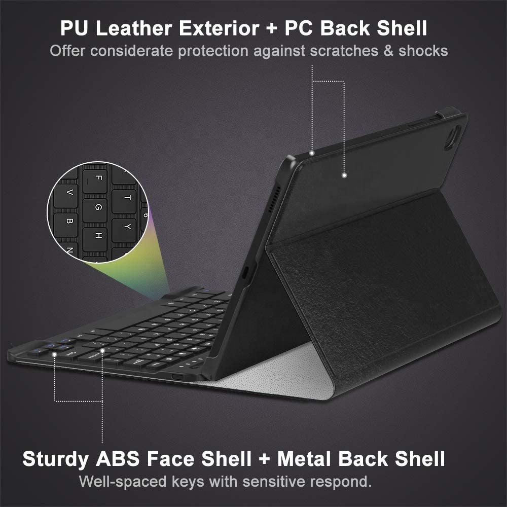 MoKo PU Leather Removable Wireless Keyboard Tablet Case for Galaxy Tab S6 Lite 10.4 2020