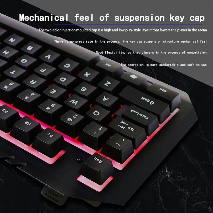 Wholesale 4 in 1 Gaming Combo RGB Keyboard and Mouse Headset Mouse Pad Professional Gamer RGB Backlight Keyboard Combos