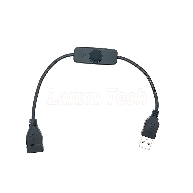 USB Type C Male to Female on off Silicon Cap Switch Extension Cable for Raspberry Pi Lamp Fan
