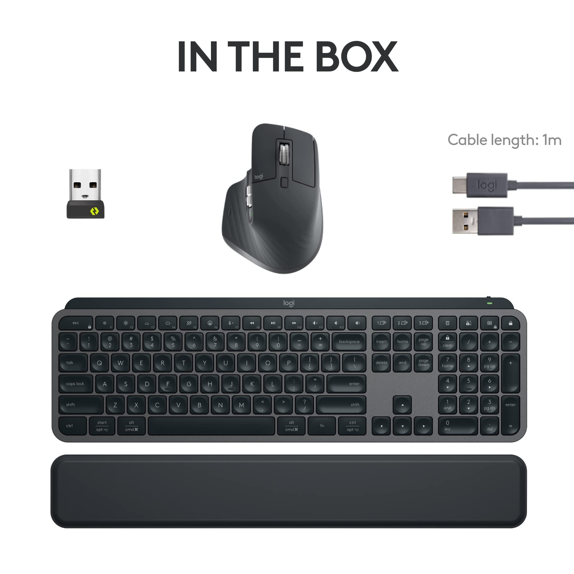 Logitech MX Keys Combo Original 100% Performance Business Wireless Keyboard and Mouse Combo With MX Master 3S Mouse