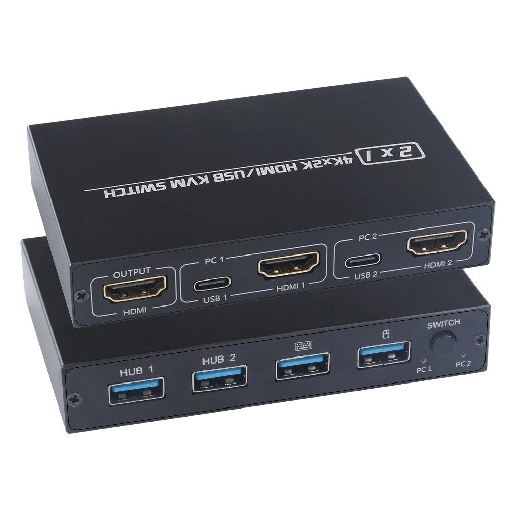 Factory Switcher HDMI-compatible USB KVM Switch Splitter 2-Port HDTV USB for Shared Monitor Keyboard Mouse Adaptive HDCP Printer