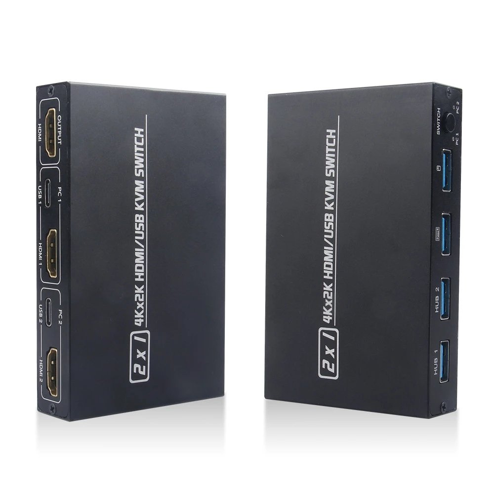 Factory Switcher HDMI-compatible USB KVM Switch Splitter 2-Port HDTV USB for Shared Monitor Keyboard Mouse Adaptive HDCP Printer