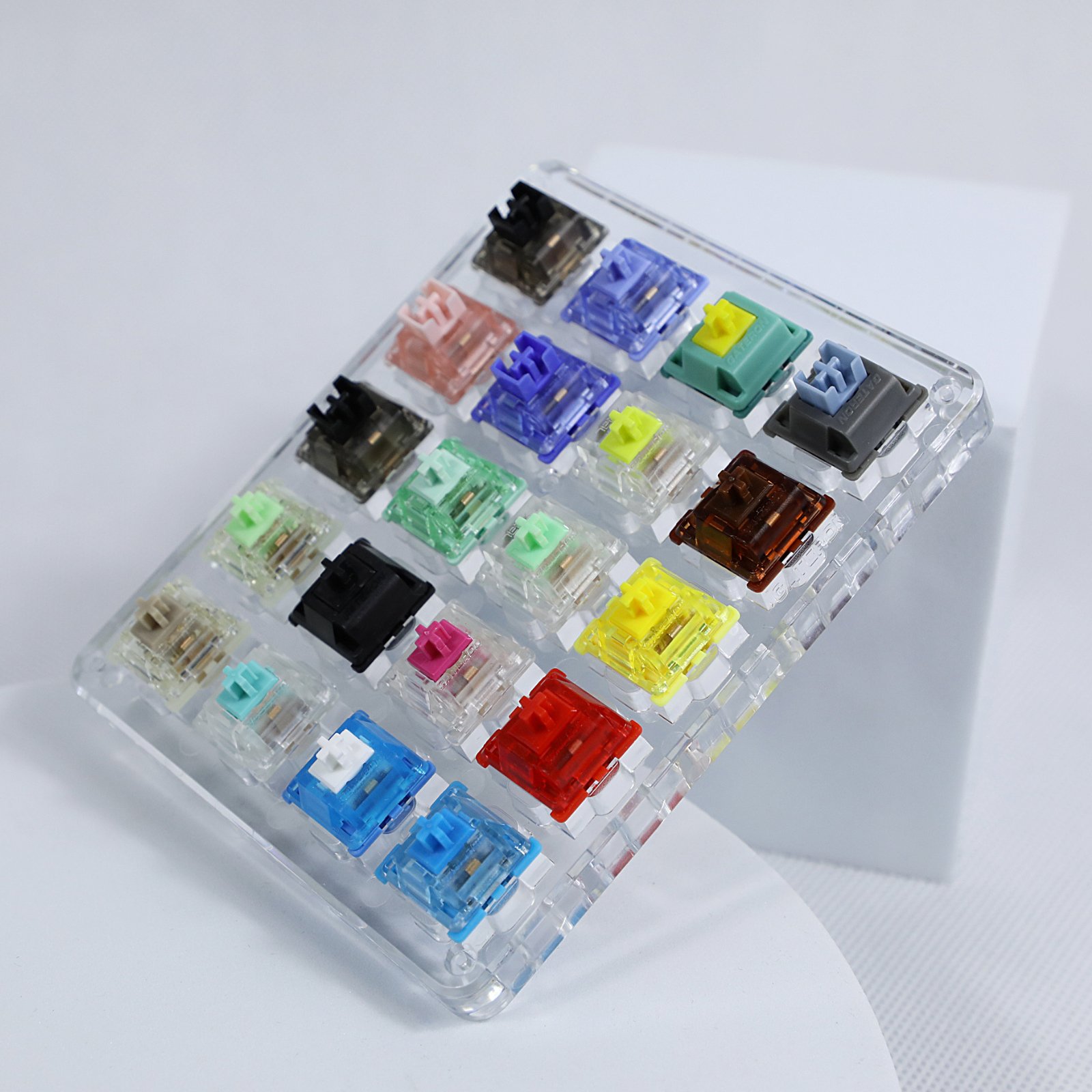GATERON DYI Hot Swap G Pro Customized Switch Treasure Version 20pcs Mechanical Keyboard Switch Sample Acrylic Switch Tester