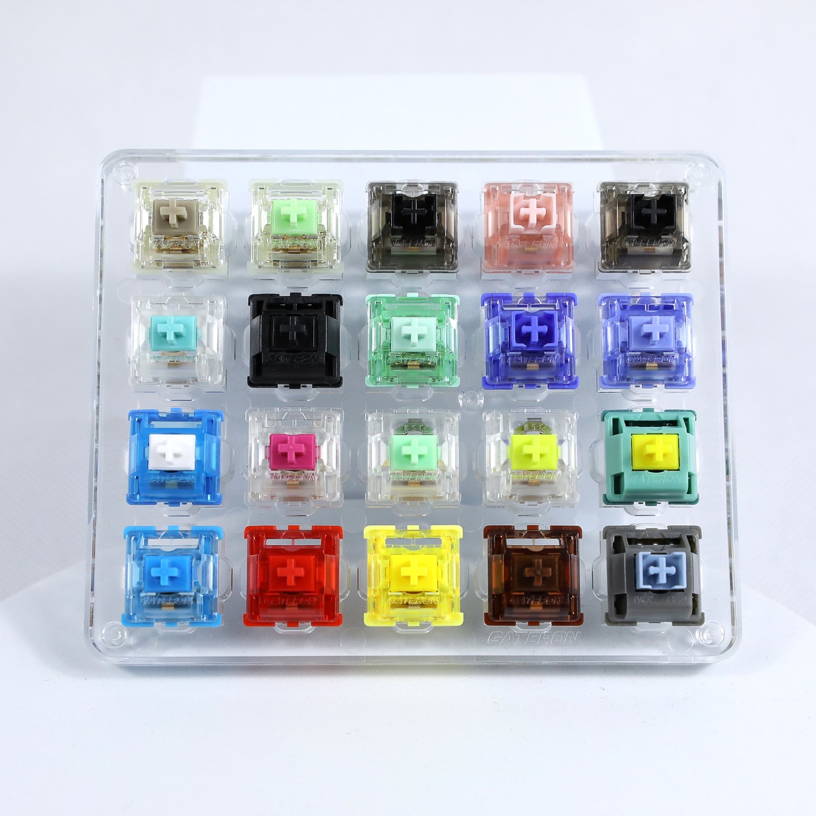 GATERON DYI Hot Swap G Pro Customized Switch Treasure Version 20pcs Mechanical Keyboard Switch Sample Acrylic Switch Tester