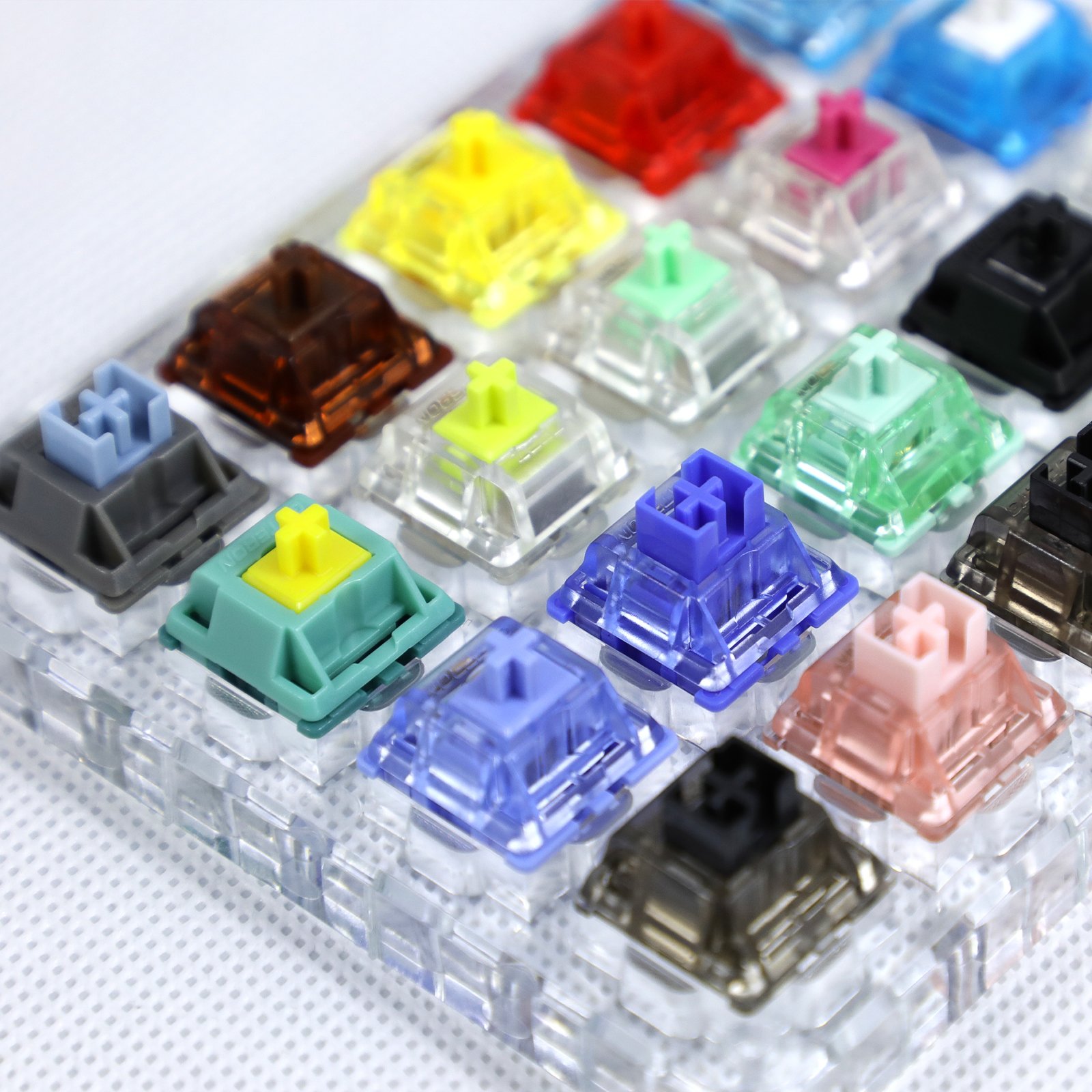 GATERON DYI Hot Swap G Pro Customized Switch Treasure Version 20pcs Mechanical Keyboard Switch Sample Acrylic Switch Tester