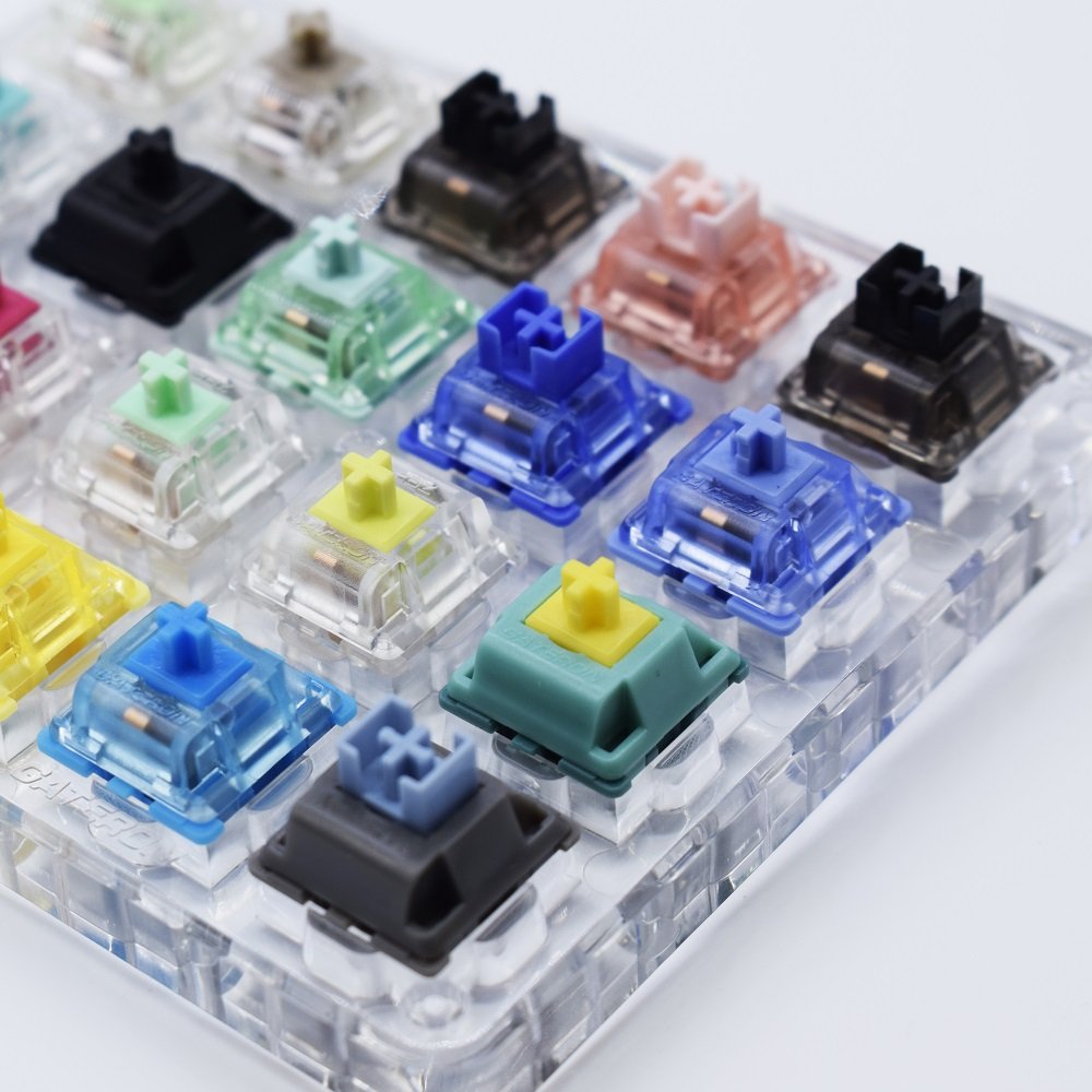 GATERON DYI Hot Swap G Pro Customized Switch Treasure Version 20pcs Mechanical Keyboard Switch Sample Acrylic Switch Tester