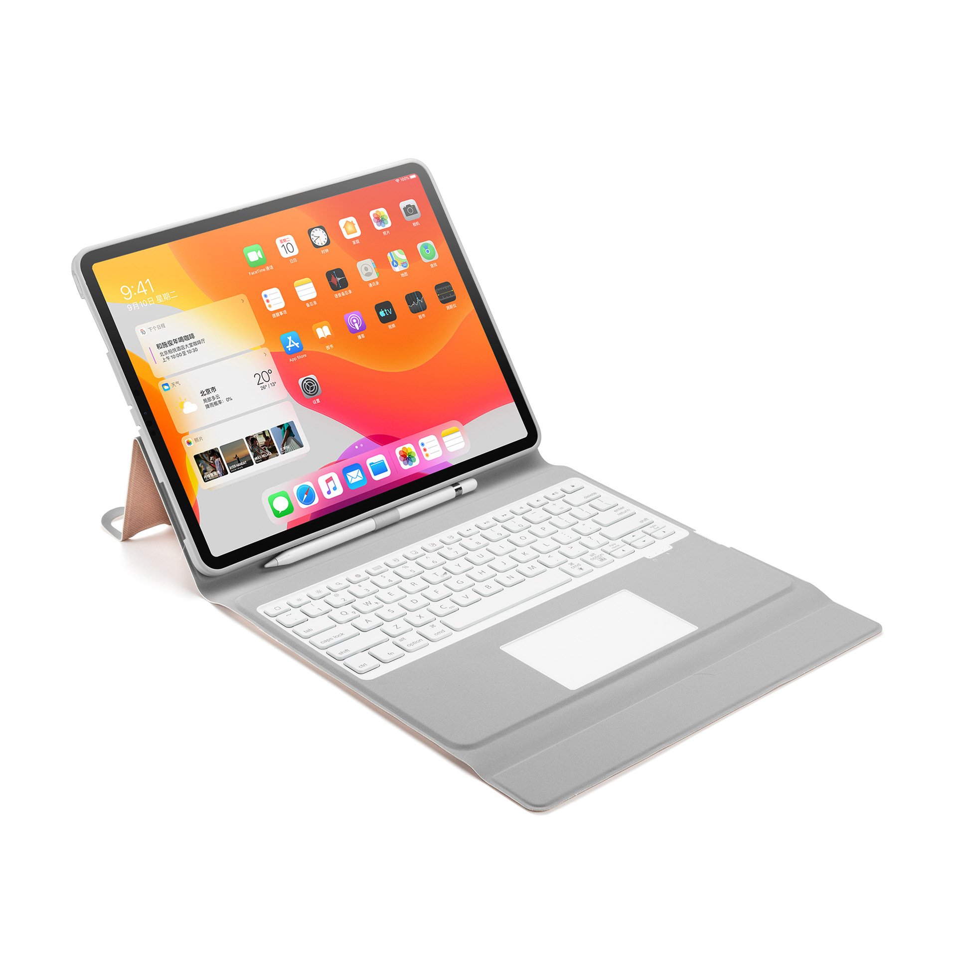 RGB Backlit Wireless Keyboard Leather Keyboard Trackpad Case for Ipad pro 11 2022/2021/2020/2018 iPadPro 11 Keyboard Cover