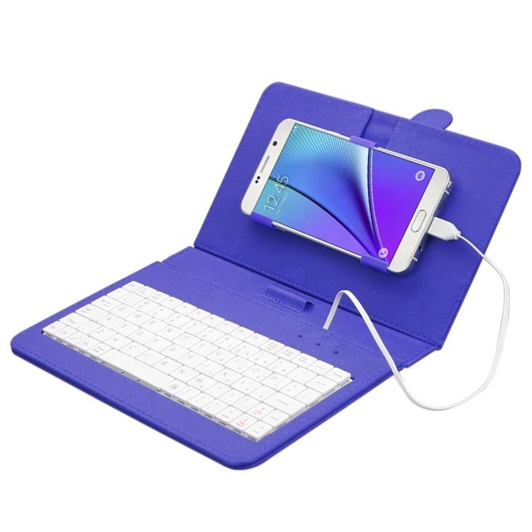 wired micro usb keyboard with protective case cover for android smart cell phones mobile phone