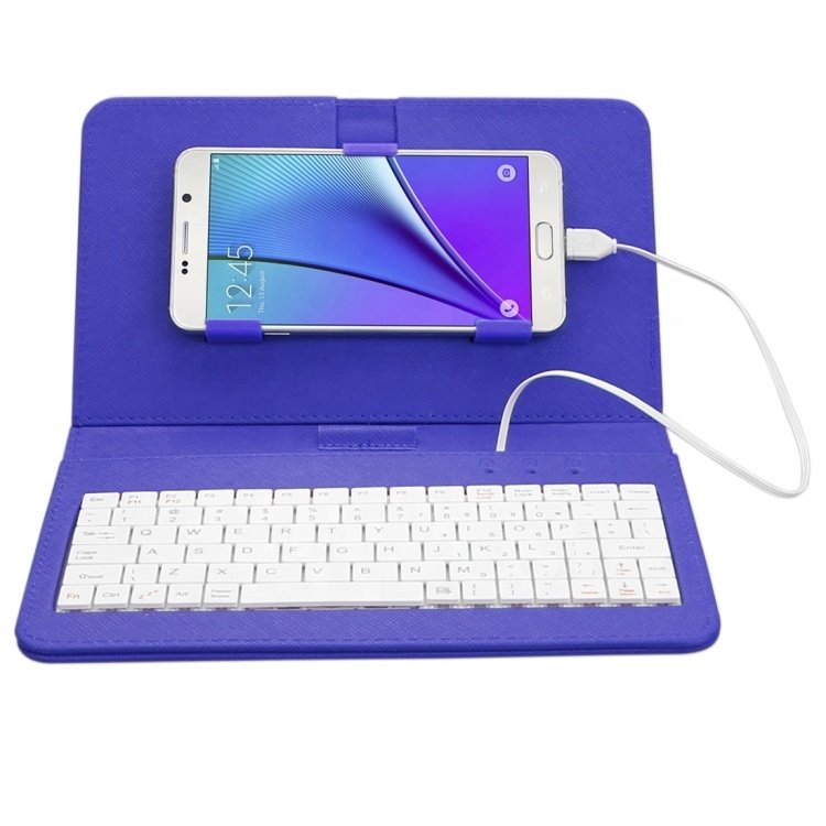 wired micro usb keyboard with protective case cover for android smart cell phones mobile phone