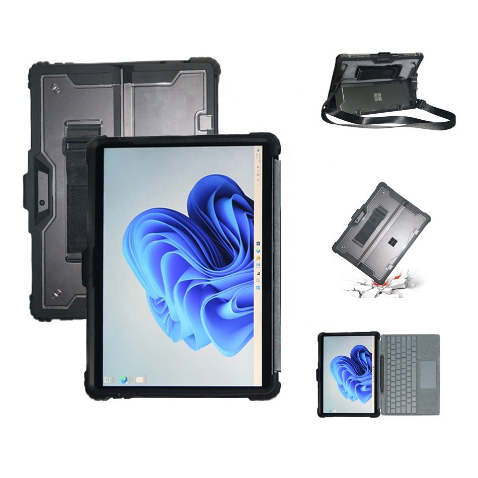Dual Protection TPU PC Drop Resistance Laptop Handstrip Case Microsoft Surface Pro 9 Cover Compatible with Keyboard