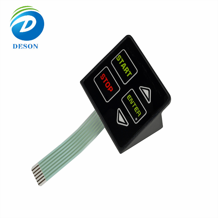 Deson graphic overlay flexible membrane switch electrical panel labels micro membrane switch
