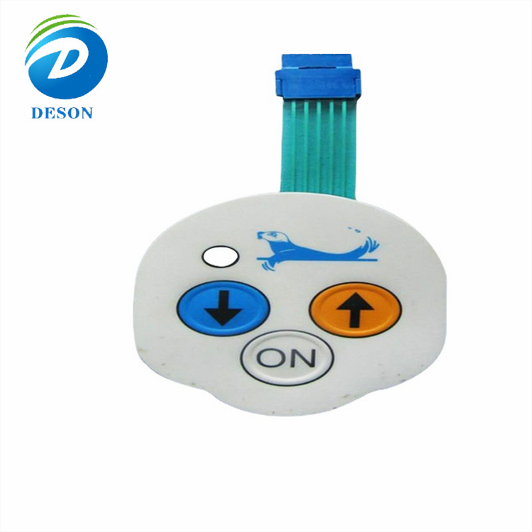 Deson graphic overlay flexible membrane switch electrical panel labels micro membrane switch