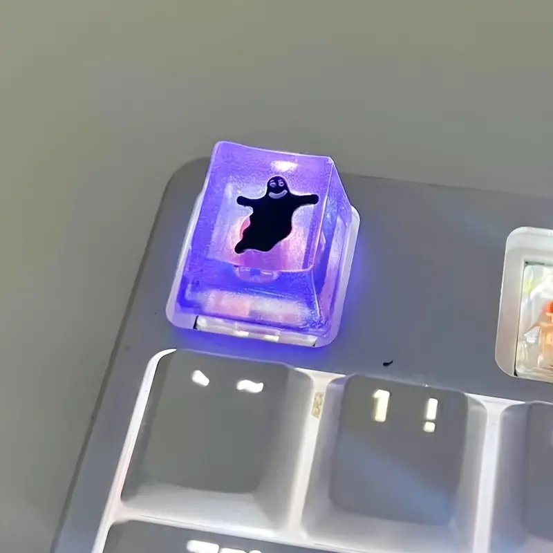 Handmade Resin Halloween bat Spider Keycaps Outline Luminous Keycaps Suitable For Cherry MX Crosshair Switch Mechanical Keyboard