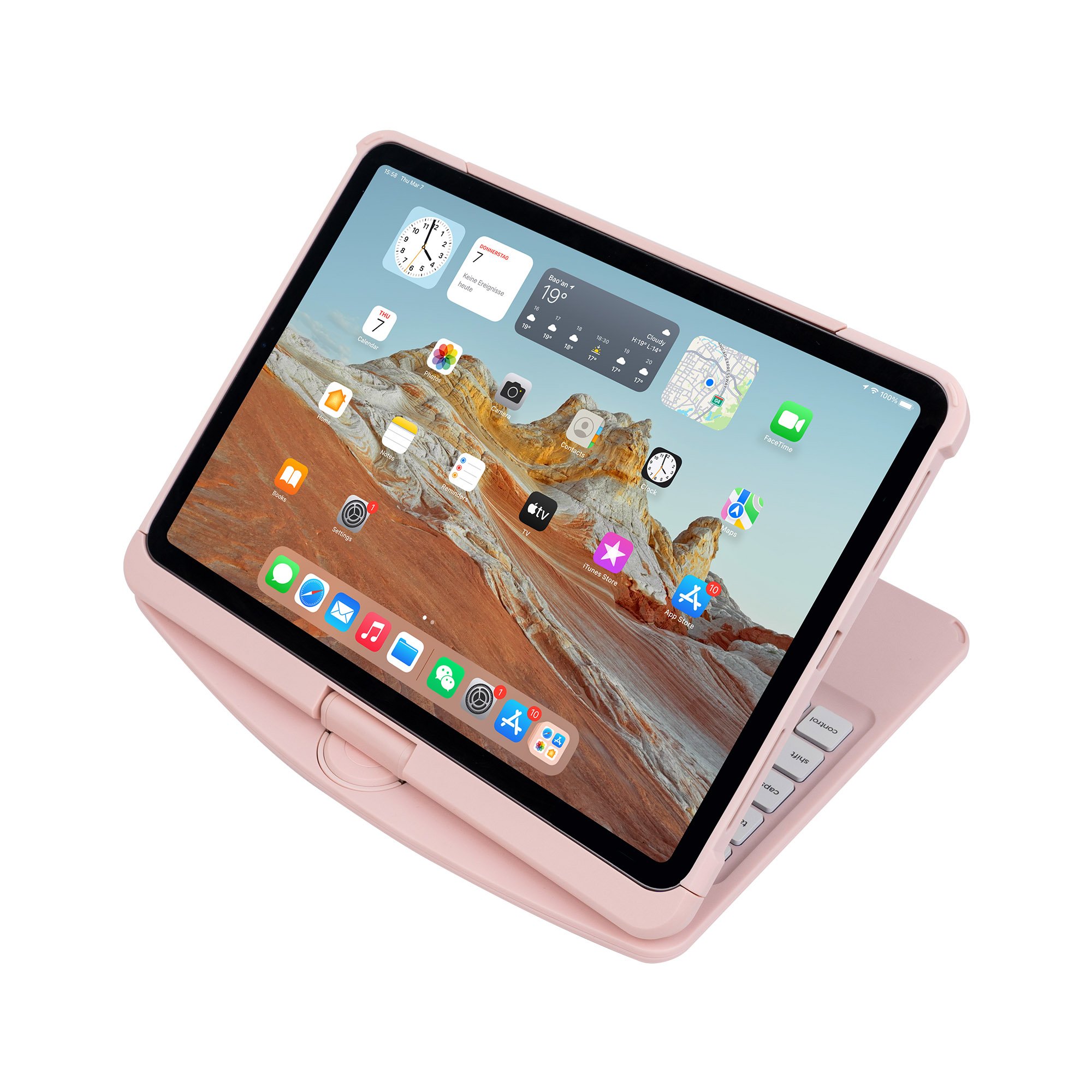 Factory Wholesale Price OEM/ODM 180 & 360 Degree Rotatable Magic Keyboard Case with Backlit for 10.9'', 11'' and 12.9'' iPad