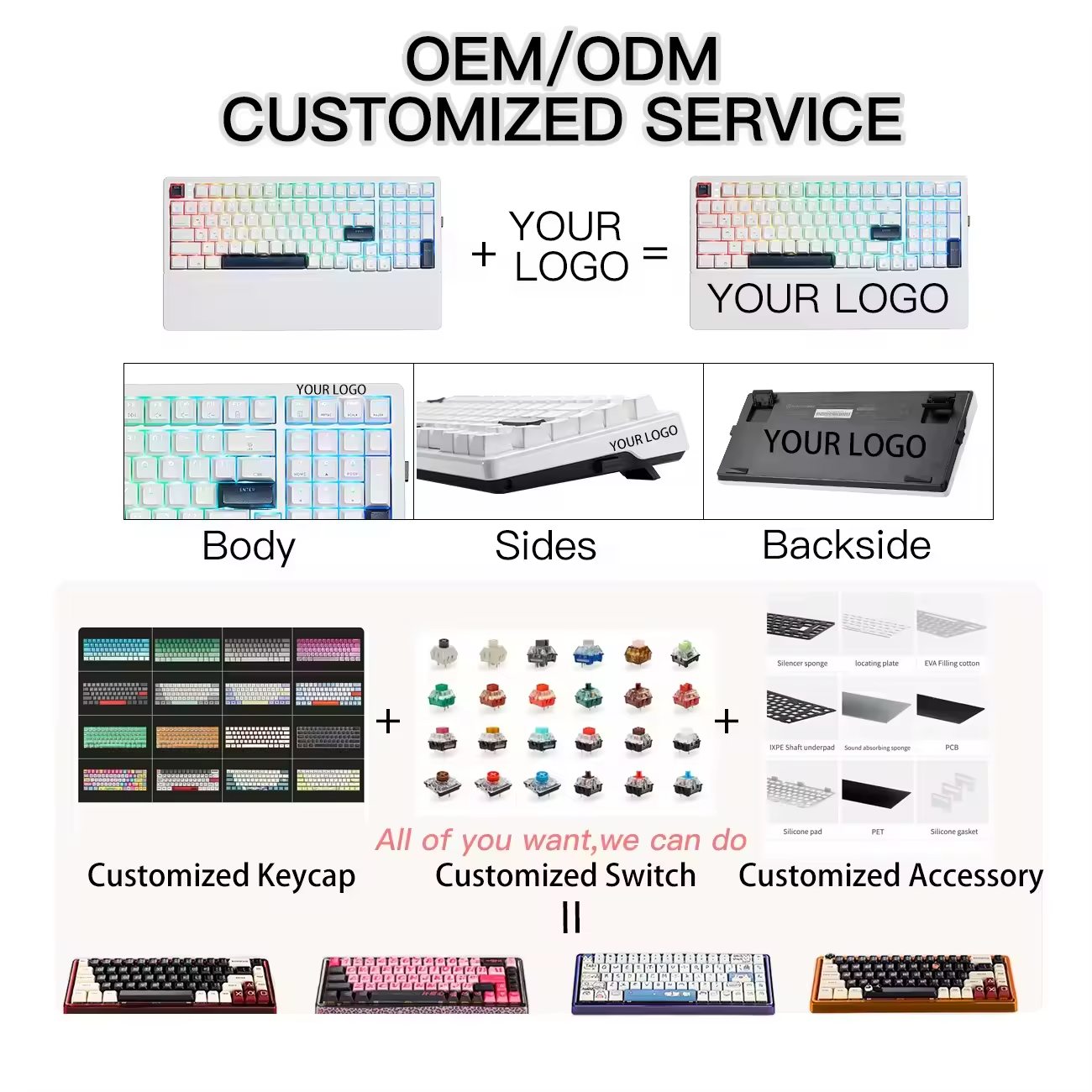 Hot Sale Portable 83 Keys Gaming Keyboard 75 Percent Teclado Gamer LED Backlit Blue Switch Wired Mechanical Keyboard Custom