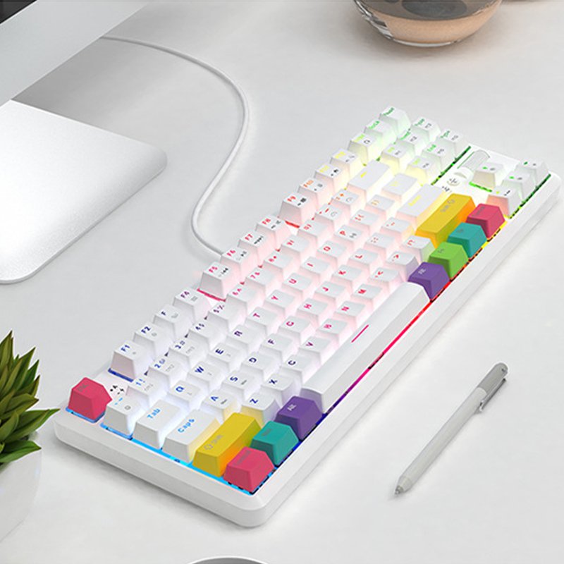 Customization 87 Keys Hot Swappable Mechanical Keyboard 3 Mode Bluetooth Wireless With Wired Link Conform Ergonomic Keyboard