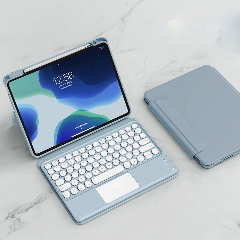 Original Wireless Blue -tooth Keyboard Detachable Tablet pad protective Case cover with Pencil Holder For iPad 7th/8th/9th