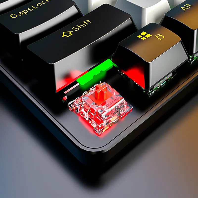 104 Keys Custom Spanish Arabic Red Switch Professional Ergonomic Gamer computer Office Gaming Mechanical Keyboard