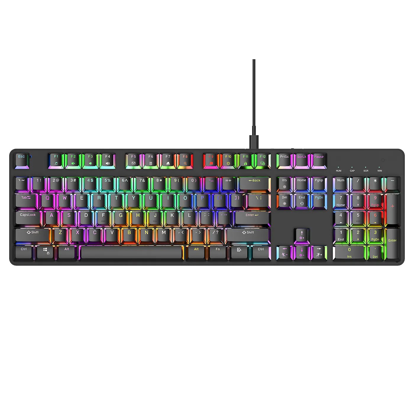 104 Keys Custom Spanish Arabic Red Switch Professional Ergonomic Gamer computer Office Gaming Mechanical Keyboard
