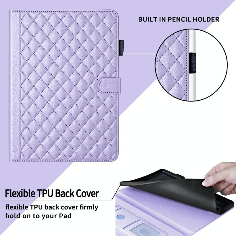 custom fashion Tablet Case for SAM S9FE A9 P610 ,Silicone PU Leather Case Cover for tab s8 s9, For A8 Wallet card holder case