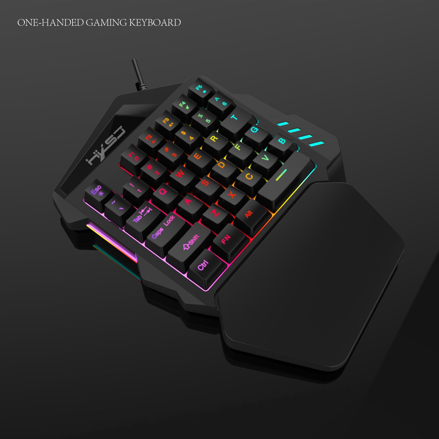 Wholesale 7-Color Rgb Backlit Wired Keyboard Mouse Set Single Hand Mechanical Gaming Keyboard Mouse Combos