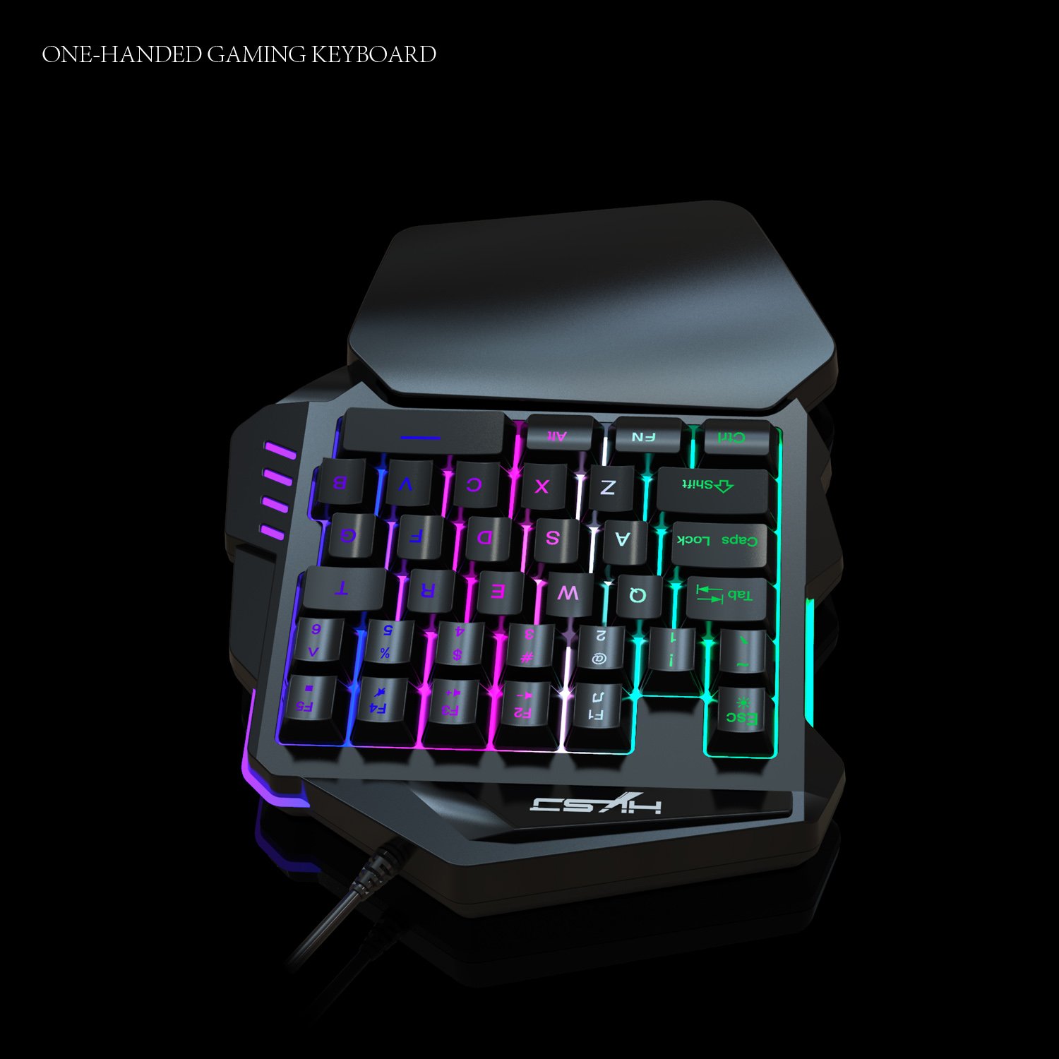 Wholesale 7-Color Rgb Backlit Wired Keyboard Mouse Set Single Hand Mechanical Gaming Keyboard Mouse Combos