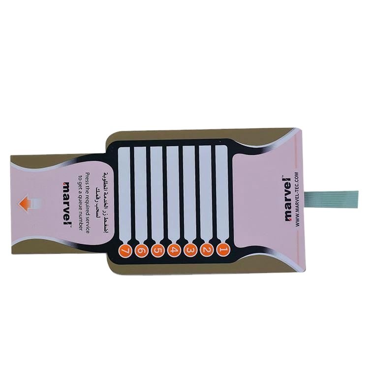 OEM Capacitive Touch Membrane Switch LED Illuminated Numeric membrane Keypads For Control Panel