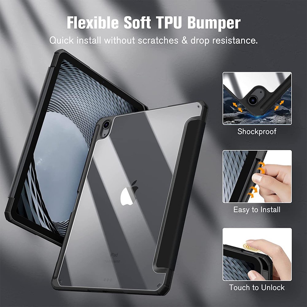Lightweight Matte Frosted Shockproof Tpu Standing Protective Case Tablet Cover For Apple Ipad 10th Generation 10.9 Inch