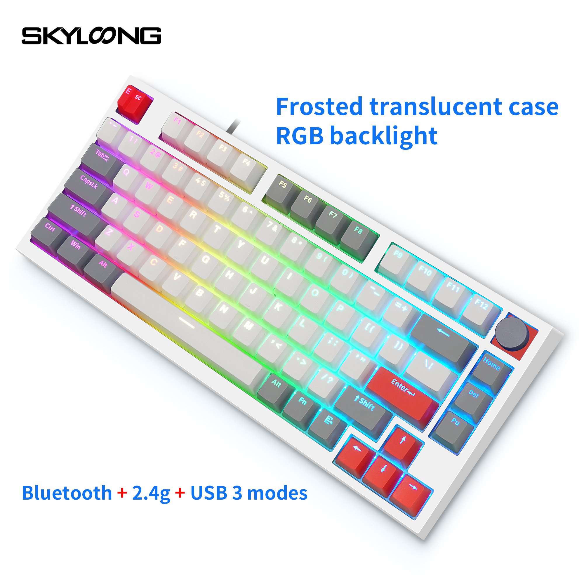 Skyloong GK75 newest hotswap customizable RGB PBT 75% mechanical/optical switch gaming mechanical keyboard