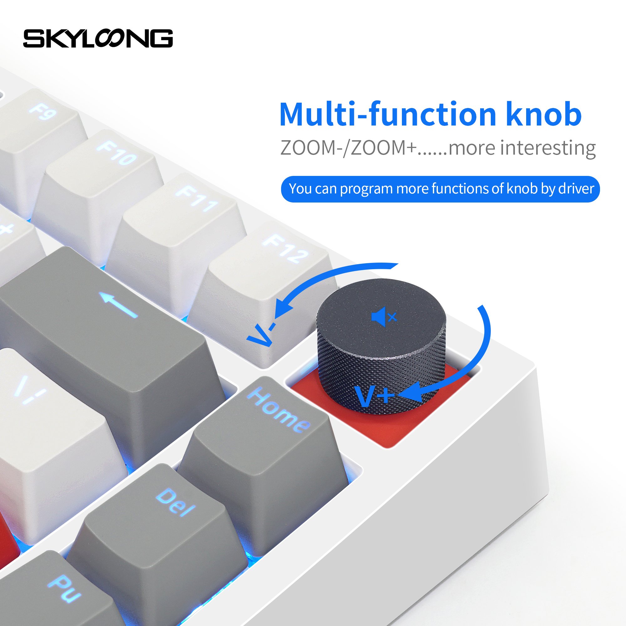 Skyloong GK75 newest hotswap customizable RGB PBT 75% mechanical/optical switch gaming mechanical keyboard