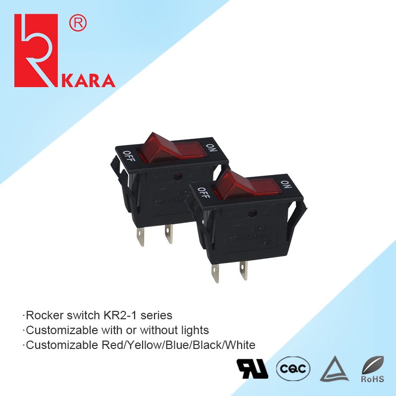 Bevel Nylon66 16A/250Vac illuminated rocker boat switch with brass connect for home appliance