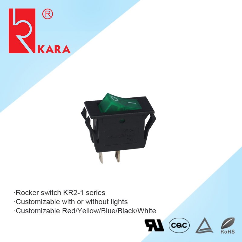 Bevel Nylon66 16A/250Vac illuminated rocker boat switch with brass connect for home appliance